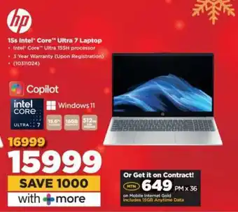 HiFi Corp 15s Intel Core Ultra 7 Laptop offer