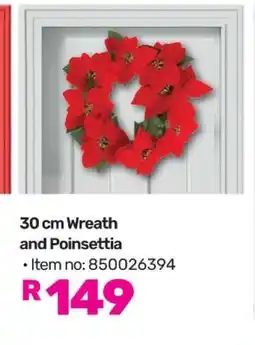 Game 30 cm Wreath and Poinsettia offer