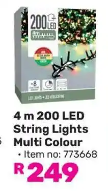 Game 4 m 200 LED String Lights Multi Colour offer