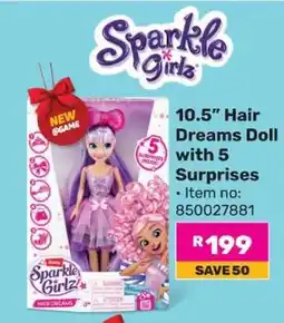 Game 10.5” Hair Dreams Doll with 5 Surprises offer