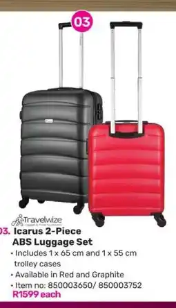 Game Icarus 2-Piece ABS Luggage Set offer