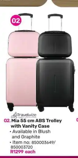 Game Mia 55 cm ABS Trolley with Vanity Case offer