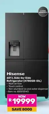 Game Hisense 601L Side By Side Refrigerator H780SB-IDL offer