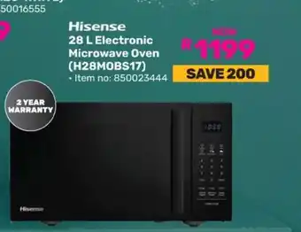 Game Hisense 28 L Electronic Microwave Oven (H28MOBS17) offer