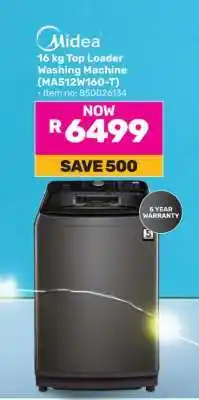 Game Midea 16 kg Top Loader Washing Machine offer