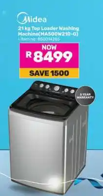Game Midea 21 kg Top Loader Washing Machine (MA500W210-G) offer