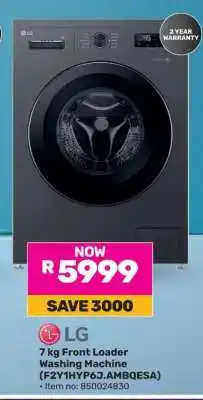 Game LG 7 kg Front Loader Washing Machine offer