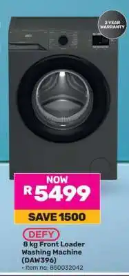 Game Defy 8 kg Front Loader Washing Machine (DAW396) offer