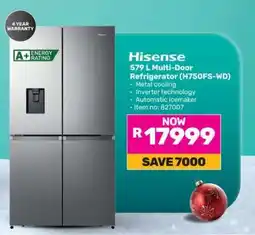 Game Hisense 579 L Multi-Door Refrigerator (H750FS-WD) offer