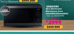 Game Samsung 40 L Electronic Microwave Oven (MS40DG5504AGFA) offer