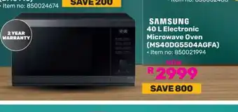 Game Samsung 40 L Electronic Microwave Oven (MS40DG5504AGFA) offer