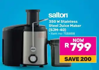Game Salton 350 W Stainless Steel Juice Maker (SJM-40) offer