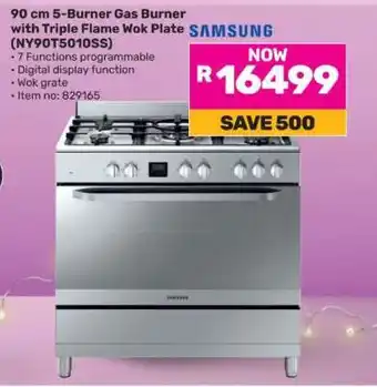 Game 90 cm 5-Burner Gas Burner with Triple Flame Wok Plate (NY90T5010SS) offer