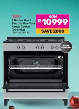 Game 5 Burner Gas / Electric New York Range Cooker (DGS902) offer