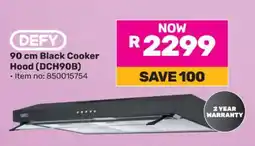 Game DEFY 90 cm Black Cooker Hood (DCH90B) offer