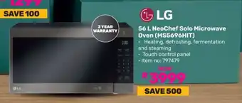 Game LG 56 L NeoChef Solo Microwave Oven (MS5696HIT) offer