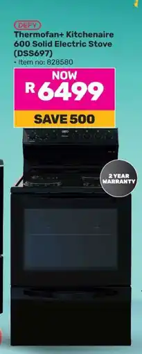 Game Defy Thermofan + Kitchenaire 600 Solid Electric Stove DSS697 offer