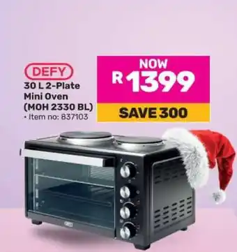 Game DEFY 30 L 2-Plate Mini Oven (MOH 2330 BL) offer