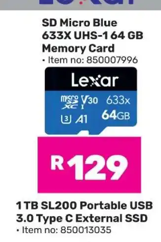 Game SD Micro Blue 633X UHS-1 64 GB Memory Card offer