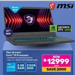 Game MSI Laptop offer
