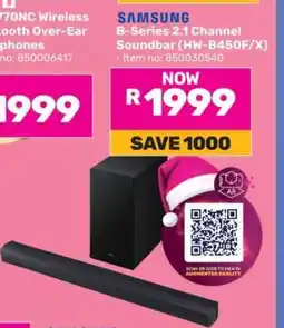 Game Samsung B-Series 2.1 Channel Soundbar (HW-B450F/X) offer