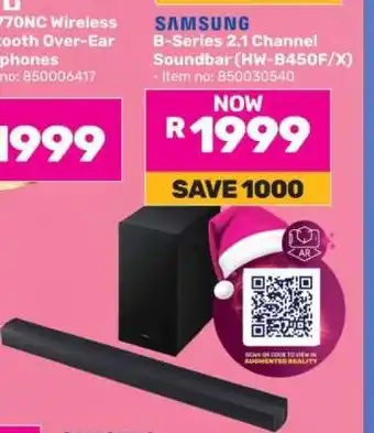Game Samsung B-Series 2.1 Channel Soundbar (HW-B450F/X) offer