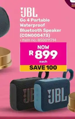 Game JBL Go 4 Portable Waterproof Bluetooth Speaker (CON000473) offer