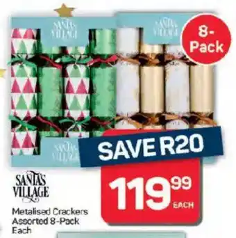 Pick n Pay Hypermarket Santas Village Metalised Crackers Assorted offer