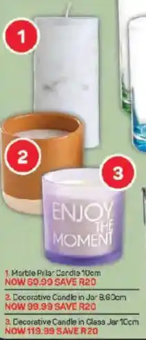 Pick n Pay Hypermarket DAY Marble Pillar Candle offer