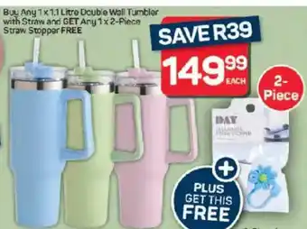 Pick n Pay Hypermarket DAY Double Wall Tumbler with Straw offer