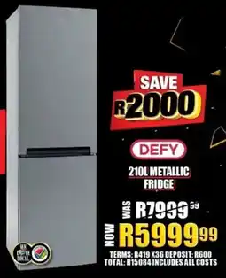 Lewis Defy metallic fridge offer