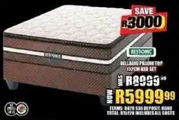 Lewis Restonic bellagio pillow top bed set offer