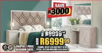 Calipso 2 piece bedroom suite