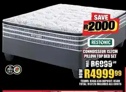 Lewis Restonic connoisseur pillow top bed set offer