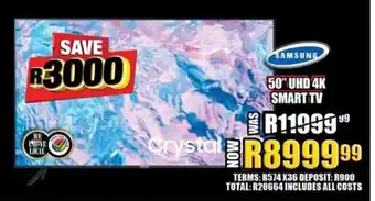 Lewis Samsung 50" uhd 4k smart tv offer