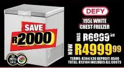 Lewis Defy white chest freezer offer