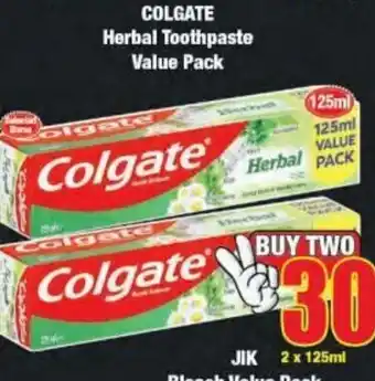 Boxer Colgate Herbal Toothpaste Value Pack 2x125ml offer
