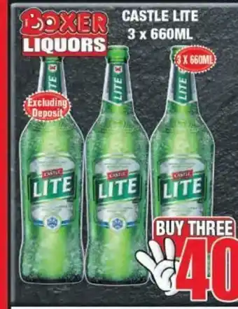 Boxer Castle Lite 3x660ml offer