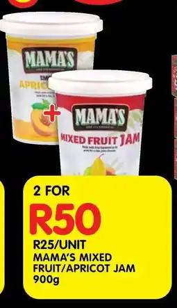 Shoprite MAMA’S MIXED FRUIT/APRICOT JAM 900g offer