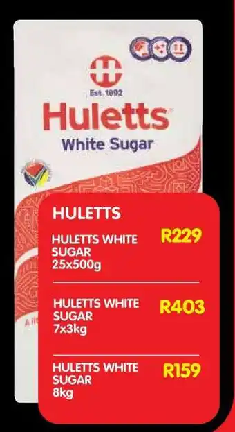 Shoprite HULETTS WHITE SUGAR 25x500g offer
