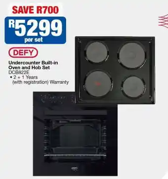OK Furniture Defy Undercounter Built-in Oven and Hob Set DCB822E offer