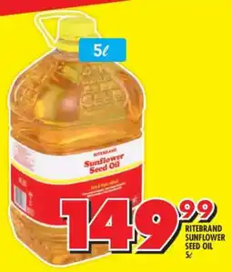 Shoprite RITEBRAND SUNFLOWER SEED OIL 5ℓ offer