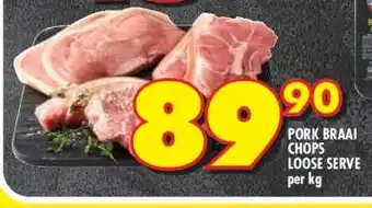 Shoprite PORK BRAAI CHOPS LOOSE SERVE offer