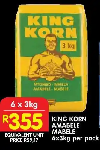 Shoprite KING KORN AMABELE MABELE offer
