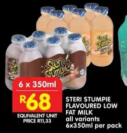 Shoprite STERI STUMPIE FLAVOURED LOW FAT MILK offer