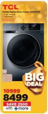 HiFi Corp TCL 10/6kg Washer Dryer Combo C2110WDG offer