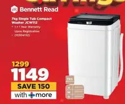 HiFi Corp Bennett Read 7kg Single Tub Compact Washer JCW112 offer