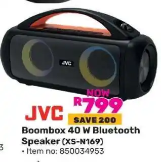 Game JVC Boombox 40 W Bluetooth Speaker (XS-N169) offer