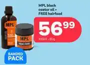 PEP MPL Black Castor Oil + Free Hairfood-100ml + 60g offer