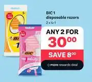 PEP Bic 1 Disposable Razors-2 x 4+1 offer